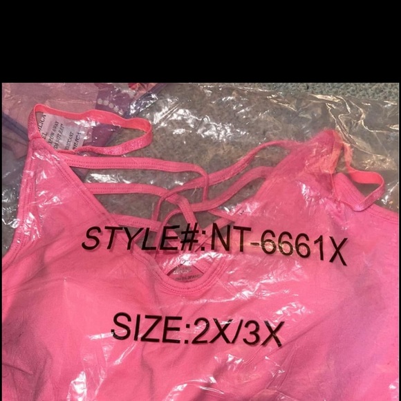 Zenana Pink Criss cross Bralette - Picture 2 of 2